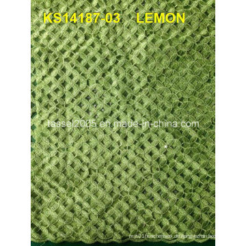 Mesh Design Weiß Chiffon Schnur Lace Stoff Besticktes Gewebe für Kleid